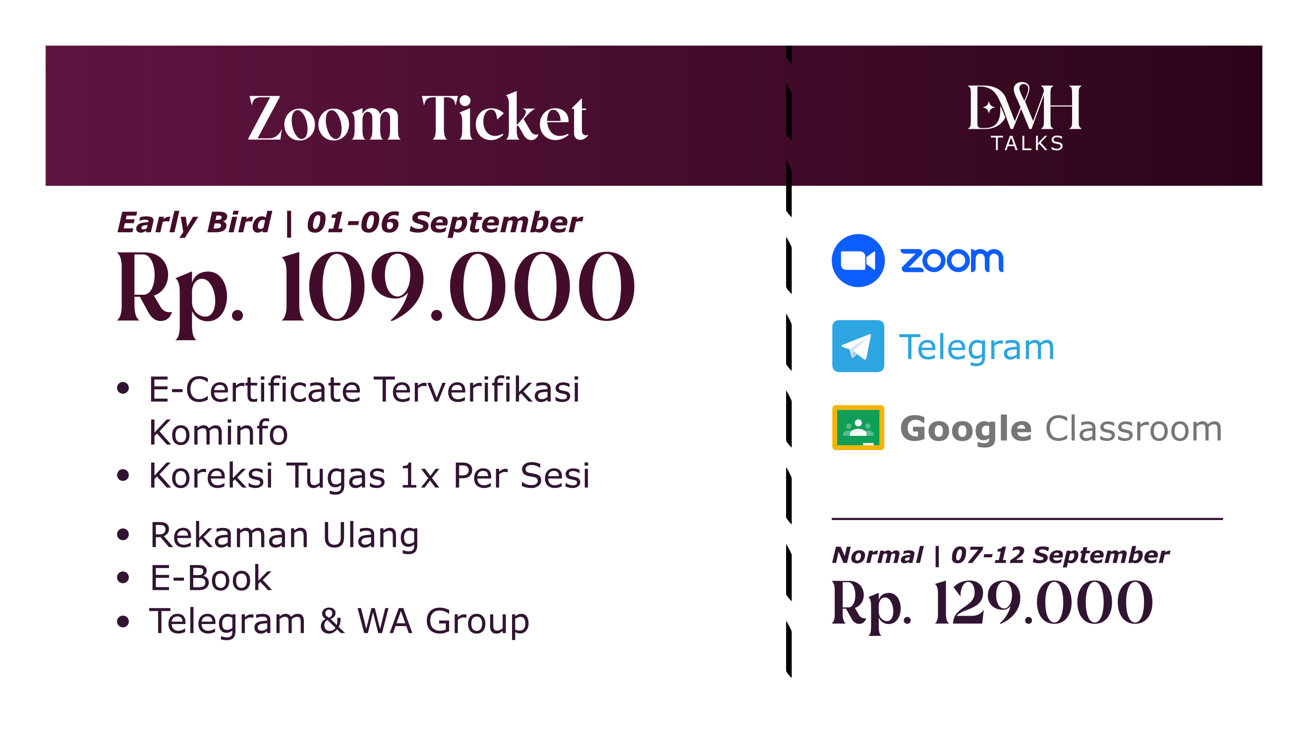 Zoom Tiket